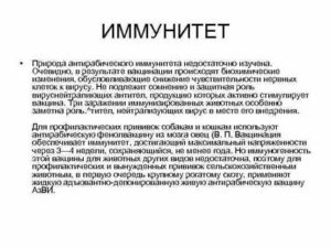 Иммунитет после вакцинации человека от бешенства