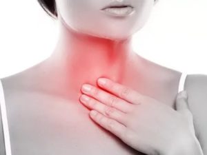 Нарушения дыхания, тяжесть и боль в груди, першение в горле