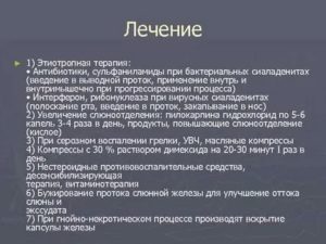 Какие антибиотики при воспалении слюнной железы