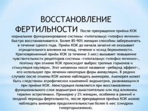 Последствия отмены ок после 1 месяца приема