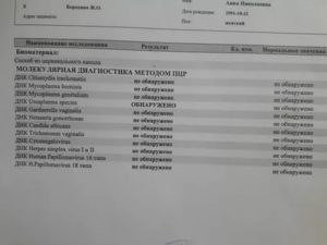 Уреаплазма не обнаружена