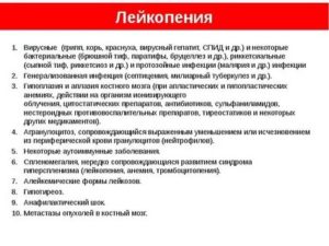 Лейкопения на фоне вирусной инфекции