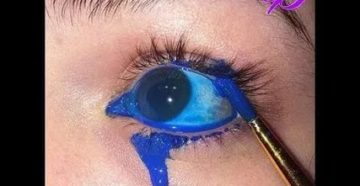 В глаз попала акварельная краска