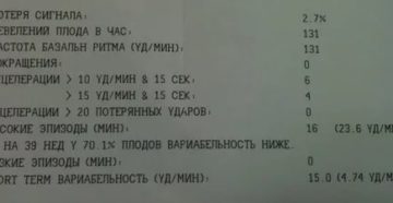 Расшифровка КТГ на 38-39 неделе
