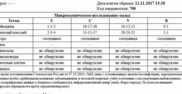 Мазок Лейкоциты 50-100 в п. з. Микрофлора - палочковидная, коккобациллы
