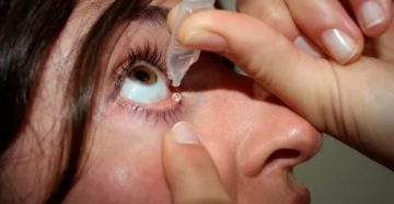 Попадание мази в глаз